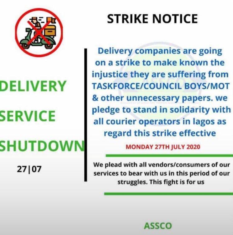 TheIceCreamCol1's tweet photo. ATTENTION ‼️‼️

For Lagos orders, we weren't able to send out for delivery due to this strike, all pending Lagos orders would be delivered tomorrow. Apologies 🙏🏼🙏🏼 https://t.co/M1IUf6UPwI