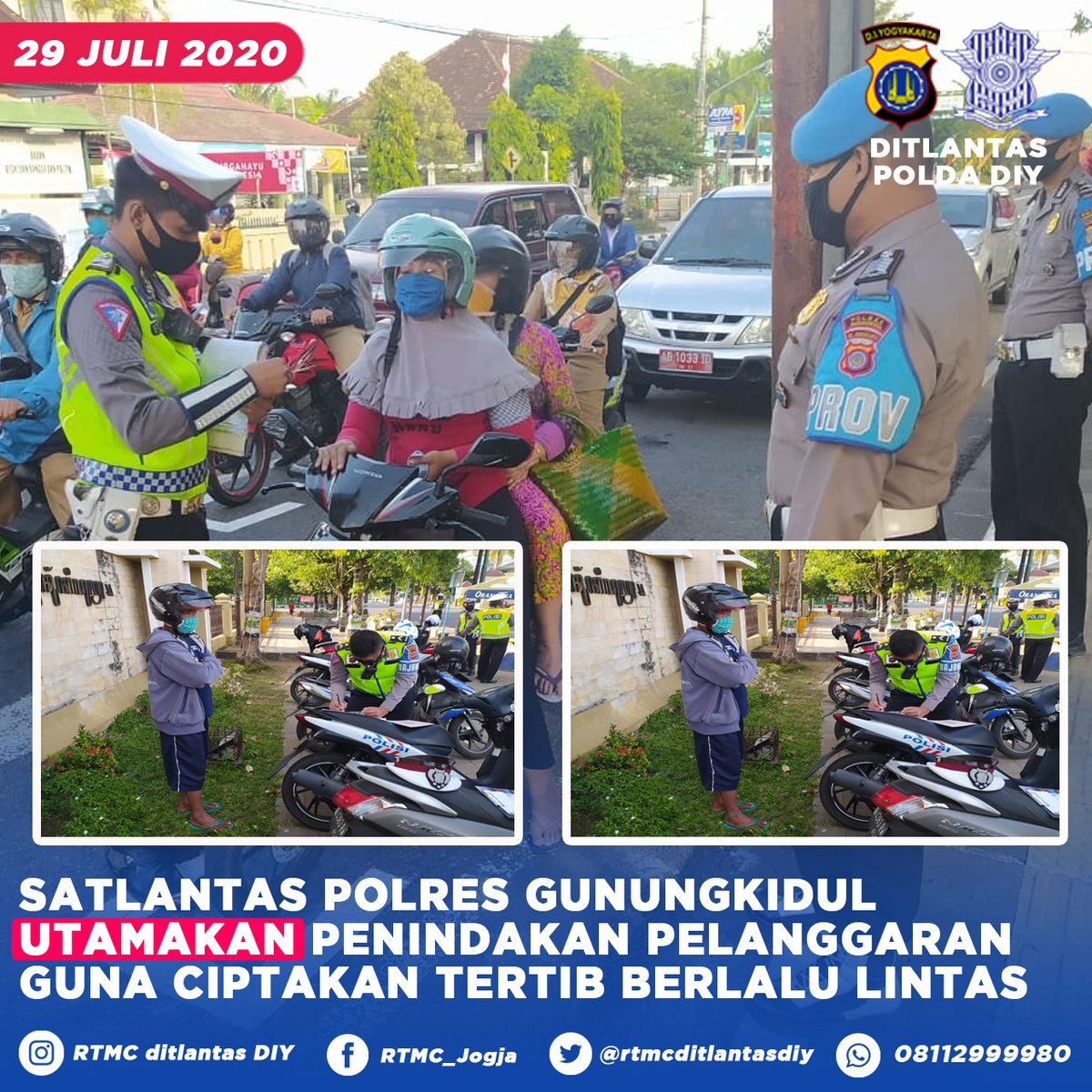 Satlantas Polres Gunungkidul Dalam Operasi Patuh 2020, Utamakan Penindakan Pelanggaran Guna Ciptakan Tertib Berlalu-lintas

ditlantasdiy.info/2020/07/29/sat…

<a href="/NTMCLantasPolri/">KorlantasPolri.Ntmc</a> <a href="/PoldaJogja/">Polda D.I. Yogyakarta</a>