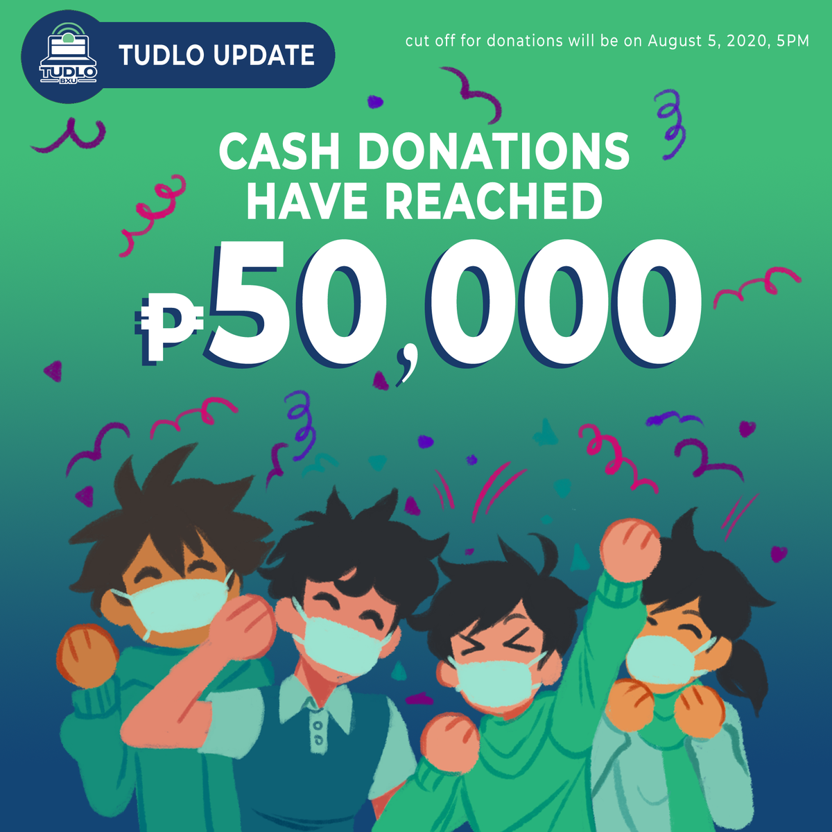 TudloBXU's tweet photo. Madyaw nga Adlaw sa tanan!
Tudlo BXU shares its deep appreciation and gratitude to everyone who has supported the cause, especially the donors and partners
Donations have now reached 50K! Thank you for being with Tudlo BXU, ensuring that #NoChildGetsLeftBehind
Salamat Kadyaw ☺️ https://t.co/awsti3DEF8