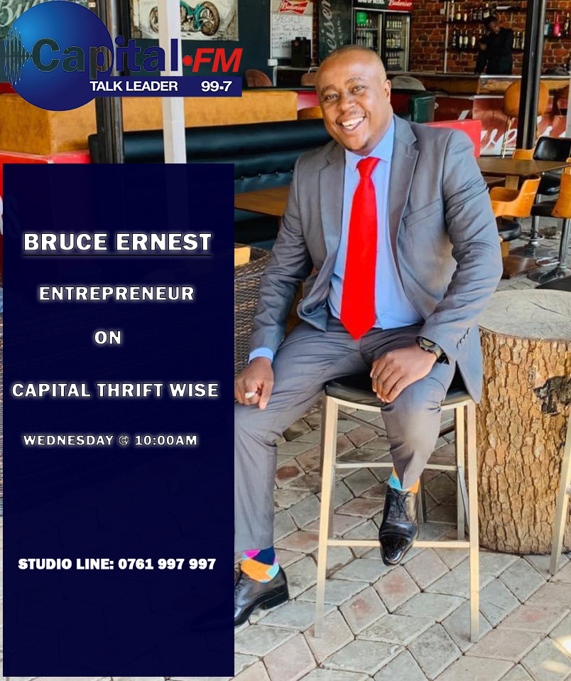 capitalFM_997's tweet photo. Today on Capital Thrift Wise, Trevor Simumba hosts Entrepreneur, Bruce Ernest. Tune in at 10:00 AM via Radio Garden or listen live via our website.
#CapitalFM997
#Talkleader
#WeAreChangingTheGame https://t.co/jE1hOnmXu9