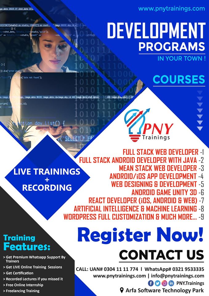 fahadali7885's tweet image. 📣Development Programs🤩
For further details CALL: UAN# 0304 11 11 774 l Whatsapp# 0321 9533335
#FullStackWeb #WebDevelopment #SoftwareDevelopment #iOS #Android #AppDevelopment #LaravelDevelopment #Wordpress #Website #Programming #WebDeveloper #Angular8 #GameDevelopment #JoinPNY