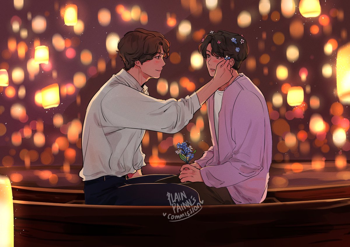 tangled inspired piece but taekook ;3