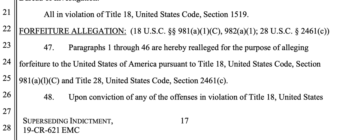 Aaaand asset forfeiture!