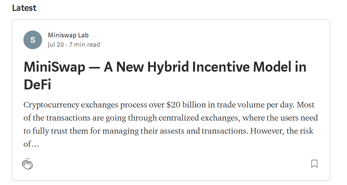 Mini_Swap's tweet photo. #MiniSwap — A New Hybrid Incentive Model in DeFi, there is academic articles on the study of #MiniSwap in the field of Defi! Please read the article for more information about #miniswap! Here we go: 
https://t.co/rt2PVhZvzI https://t.co/b7huyVOOMN