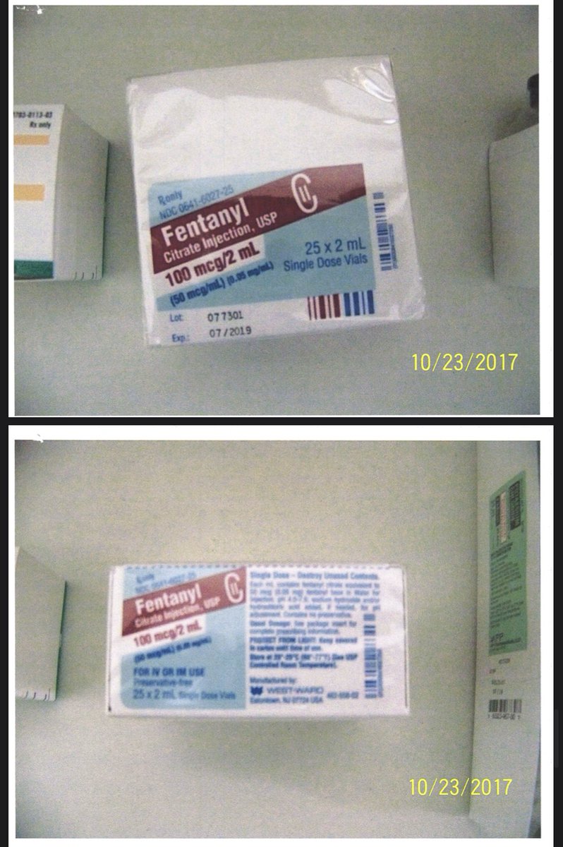 State officials were forced to release photos of the lethal injection drugs in storage. Yes, that really is fentanyl. It was used in the August 2018 Nebraska execution.