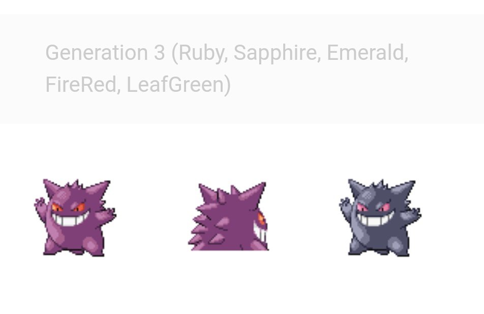 Ozi Oni 🏳️🌈 on X: @theSupremeRk9s gen 2 shiny gengar was peak but the shiny wasn't really irredeemable until HGSS where they made regular Gengar more blue and got even worse from