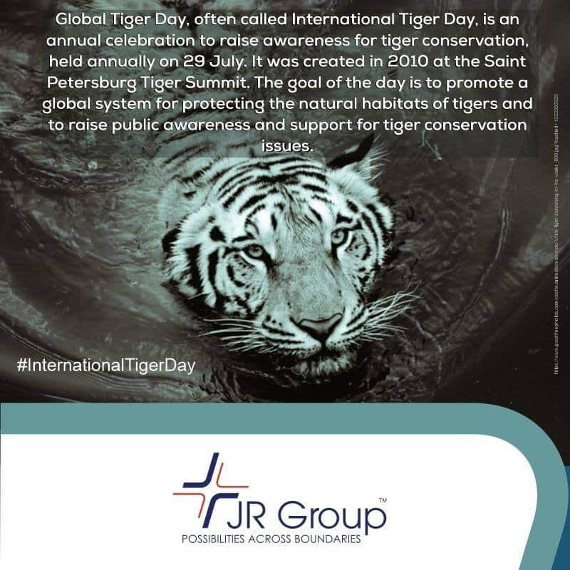 Let us be aware and save the natural habitats.

International Tiger Day.

#InternationalTigerDay #TigerDay #Tigers #Tiger #India #Wildlife #Nature #NaturalHabitats #Conservation #Awareness #PlanetEarth #JRgroup #JR #India #Roadlines #Shipping #Logistics #Transport #Petroleum