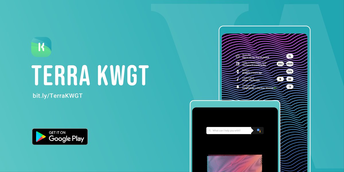 nodexdev's tweet image. Introducing Terra KWGT, out now!
(It&apos;s FREE!)
bit.ly/TerraKWGT

25 Widgets ranging from Functional, Minimal and Simple, designed with the user in mind. Many customization options in Globals. 

12 Wallpapers.

And more to come!