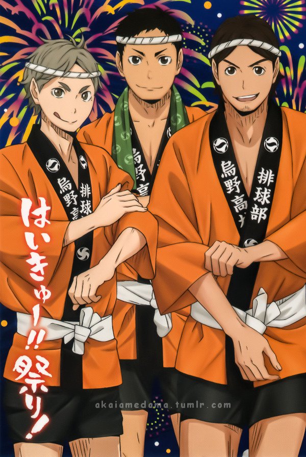 third years in their attire for the matsuri event