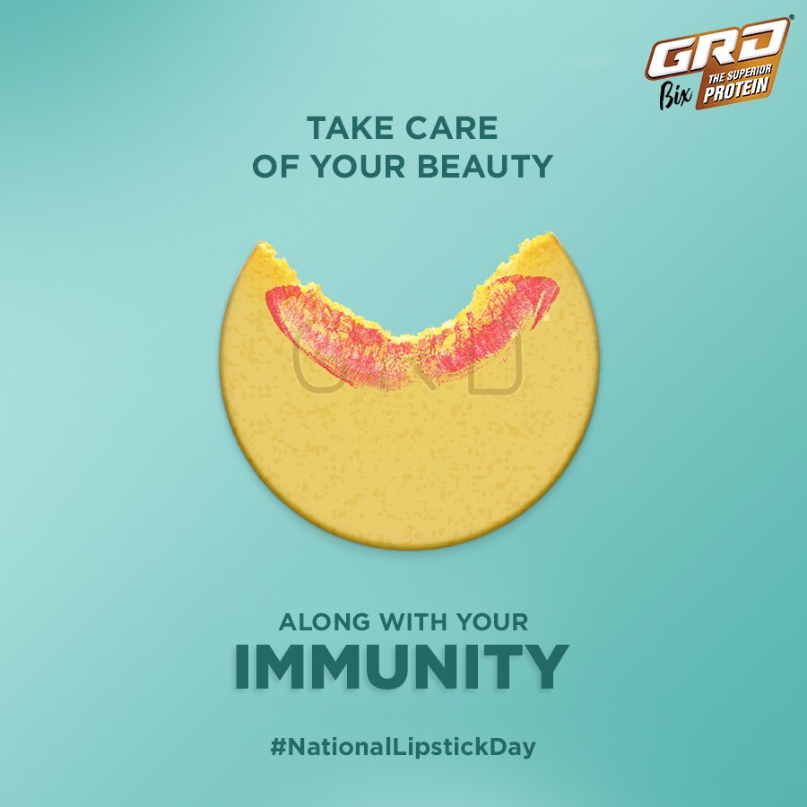 GrdProtein's tweet photo. Look pretty on the outside, feel healthy from the inside with GRD Bix – The Superior Protein snack that boosts immunity and keeps you healthy.​

#NationalLipstickDay #GRD #GRDProtein #Immunity #Protein #Immunoboosters #Lipstick #Lips #Makeup #Cosmetics #Health #HealthyLiving https://t.co/3TBa1r7DUQ