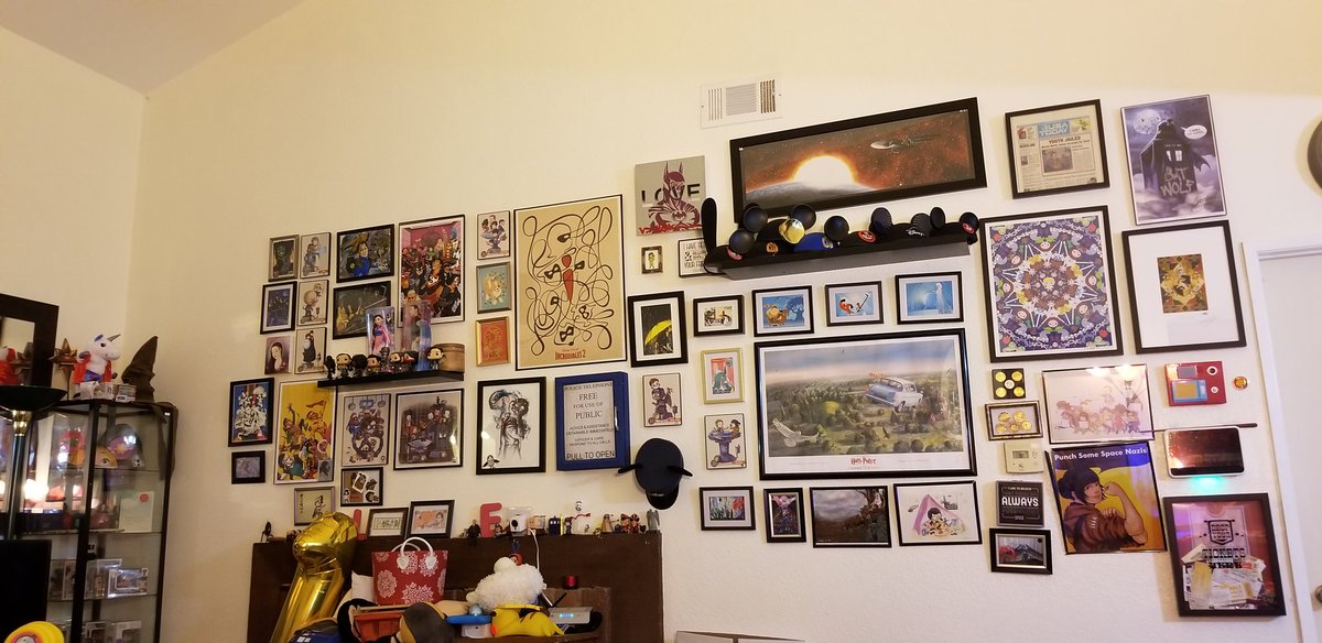 lsirikul's tweet photo. I have not updated the #GeekHome with last year's SDCC posters. I actually purchased more Asian-artist art year which will eventually get hung... I honestly need to buy a ladder lol. https://t.co/561oDGXaEu