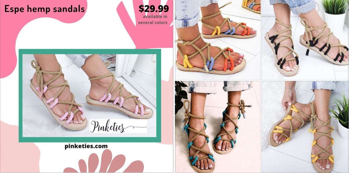 pinketies's tweet photo. These cute, comfy and oh so summery sandals were a hit at recent gathering. Someone literally bought the pair off of the founder of Pinketies' feet! Find them here:>https://t.co/h18Npl9xIX https://t.co/UX9WO661TI
