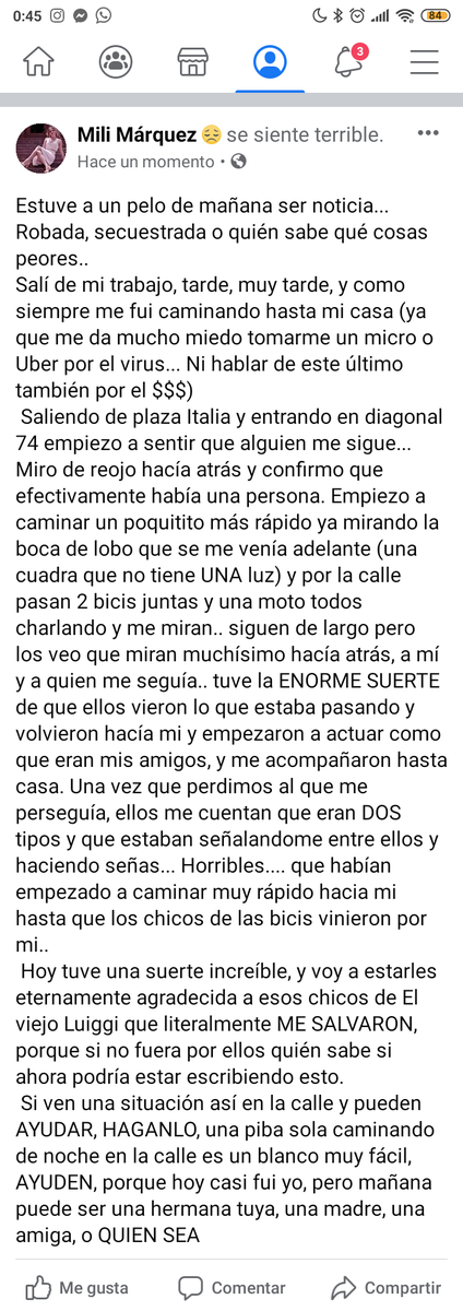 Milimarquezg's tweet photo. CUIDADO ZONA PLAZA ITALIA https://t.co/wDg5yvPRYt
