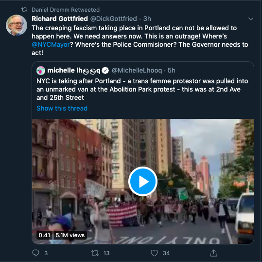 Councilmember  @Dromm25 is term-limited. He voted earlier this month to give the NYPD billions of dollars to harass, assault, and murder New Yorkers.He is responsible for this violence and the violence that will follow.