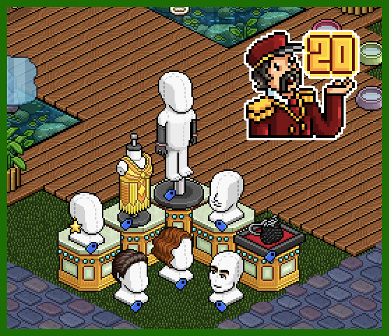 **GIVEAWAY**

ReTweet this to have a chance of winning one of the pictured items of #Habbo20thBirthday clothing and a badge!

40 winners, announced tomorrow! (ANY Habbo can win this giveaway.)

#Habbo 🎉