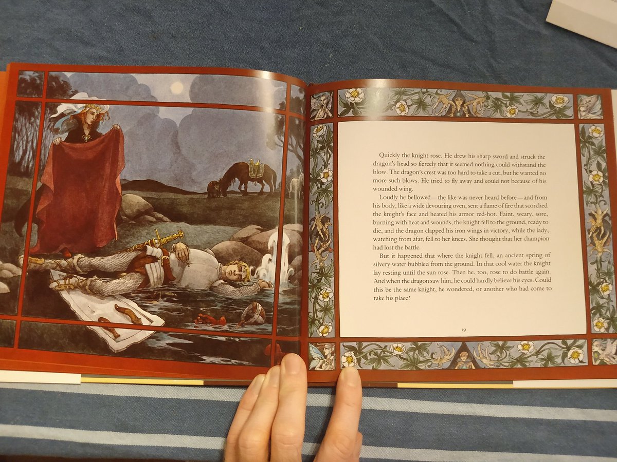 23. Saint George and the DragonThe author adapted /Spencer/ for kids and Hyman illustrated down to marginalia. We shall see her work again.Kegan 3 is important for kids because good things are, Good and this book is an embodiment of this precept.A thing of beauty.