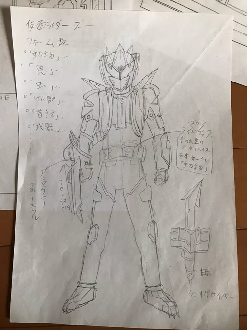 僕が大昔に想像してた本モチーフのライダー
アイテム名がニアピンでした 