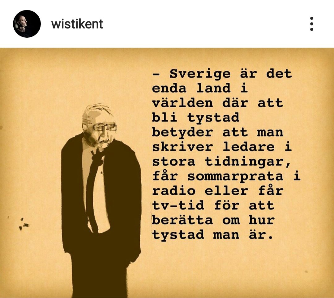 Bringselius's tweet photo. Det är inte en tystnadskultur bara för att folk inte håller med. Och framför allt inte om du redan får mycket tid i etern.
Tack @wistikent 🙏 https://t.co/jVdTBzdUeC