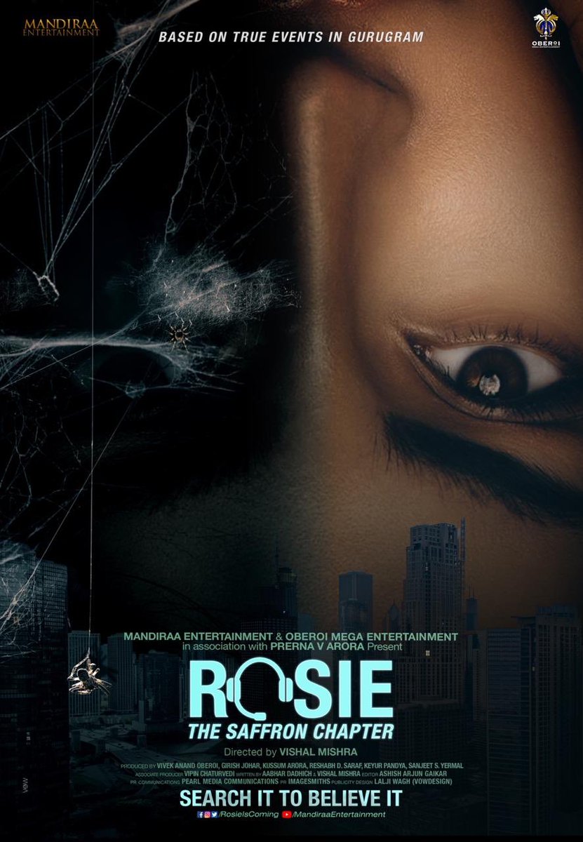 And here's our mystery girl, glad to launch @palaktiwarii in & as #Rosie! Our horror-thriller franchise is based on true events in Gurugram,directed by @mishravishal. #PalakTiwariAsRosie #PrernaVArora @mandiraa_ent #OberoiMegaEnt @RosieIsComing @IKussum @girishjohar @d_reshabh