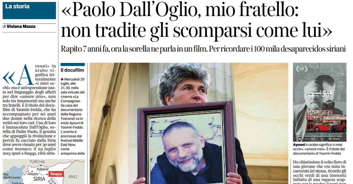 RosaBiancaBooks's tweet photo. SETTE ANNI SENZA PADRE PAOLO.
SETTE ANNI DI SILENZIO. 
DI NOSTALGIA.

#DallOglio #Siria #padrePaolo #scomparsi https://t.co/7Z2m6gAEt8
