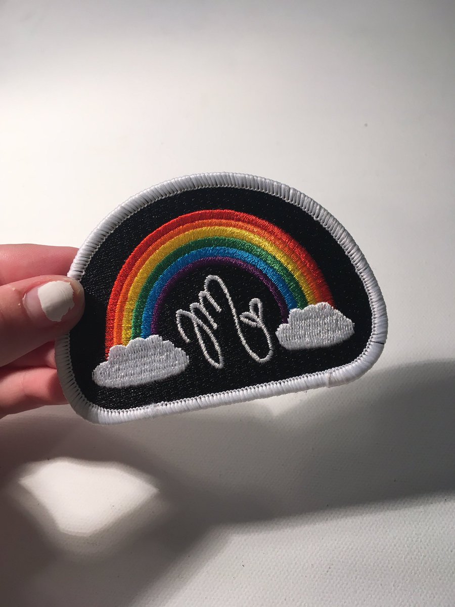 calilovesjulia's tweet photo. hey guys! i’m selling this rainbow embroidered patch from julia’s website for 2.00! i orginally bought it for 5:) and free shipping! https://t.co/PwvjX43JxA