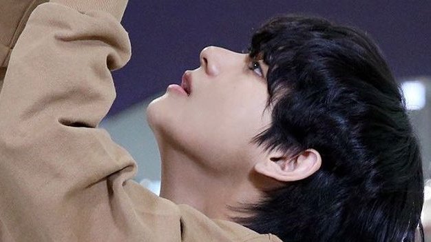 Taehyung's jaw line can stab and cut me into half