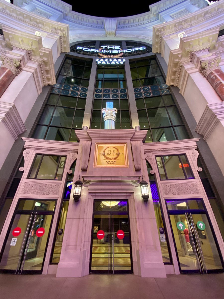 The doors at the Forum Shops are marked for easy entry/exit instructions. Seems the middle door is not to be used. – bei  The Forum Shops at Caesars Palace