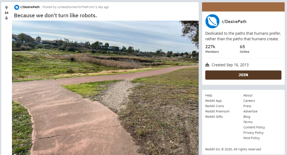 Ngl this subreddit is probably a better introduction to Taoism than the Tao Te Ching.  https://www.reddit.com/r/DesirePath/&nbsp;