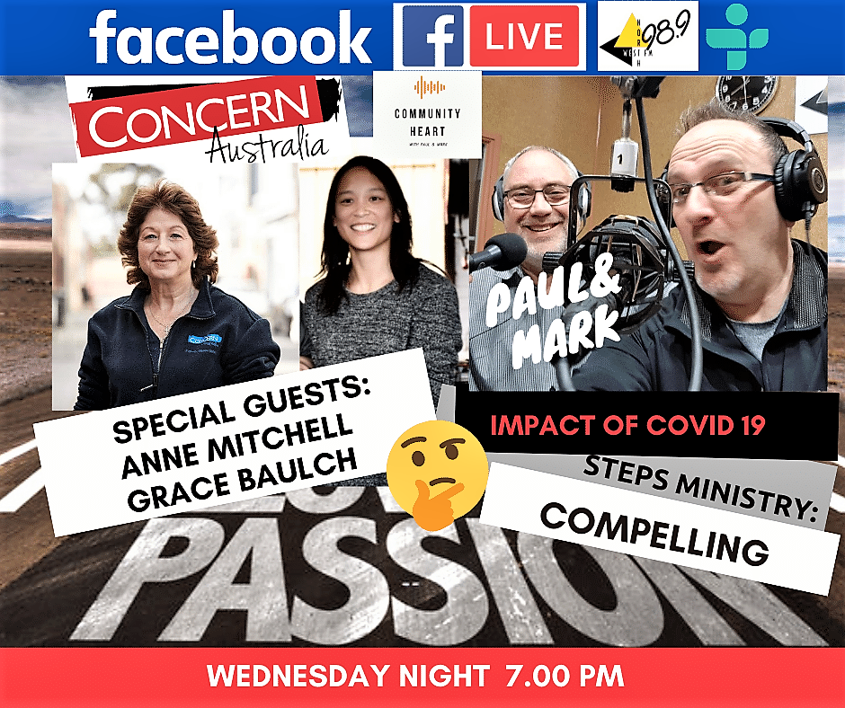 ConcernAust's tweet photo. Tonight at 7pm #StepsOutreachService workers Anne Mitchell and Grace Baulch will be on Community Heart with Paul & Mark on @NorthWestFMMelb radio. They'll talk about the impacts of the #pandemic on #youngpeople and how they are providing support. Listen: https://t.co/7FArBbXij6 https://t.co/fr9dy4AxZB
