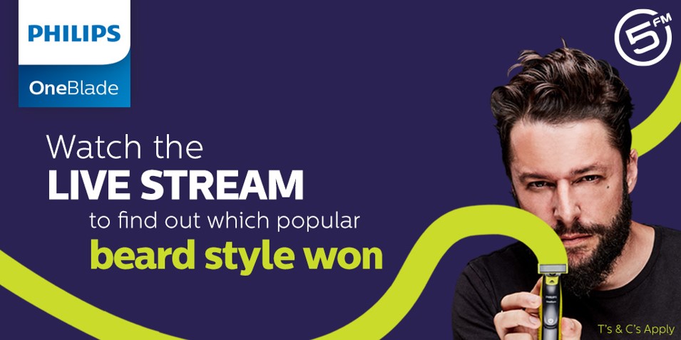 PhilipsSAfrica's tweet photo. Vote and Win.
Watch the LIVE stream to see if Roger Goode trims, edges, or shaves it all off?
Competition ends 7 August, Ts & Cs apply.
#Oneblade #ThisIsNotAShaver #ThisIsOneBlade #5fm
#GoodeLook
Vote here: https://t.co/MCmAeYbi7f https://t.co/aLeD0Afpfh