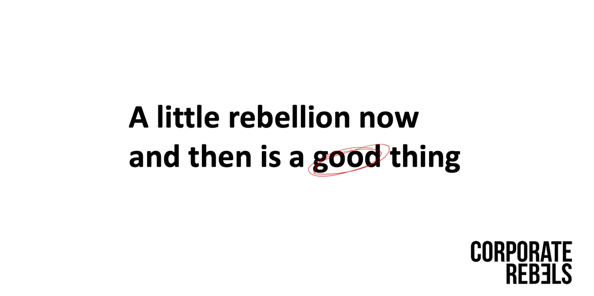 corp_rebels's tweet photo. Join the revolution: https://t.co/rY1USBuuej
#CorporateRebels #Business #Work #LetsRebel #rebel https://t.co/HayVPE6pNp