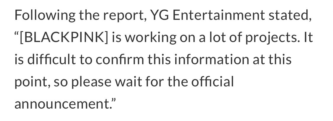 This wasn’t noticed until 5 days later when a reliable Korean source reported the BLACKPINK collab was to be with Selena Gomez.  @ygent_official announced to wait for an official confirmation, which was also said before a collab was officially announced with Lady Gaga