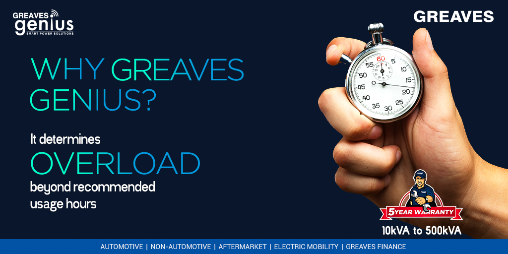 GreavesCottonIN's tweet photo. The Greaves Genius is a generator that detects usage abuse and fuel theft! It is a futuristic product as it can even determine the exact cost per unit of electricity generated.
Know more - https://t.co/GG1DhUShSz
#GreavesGeniusGenset #GeniusGenset #Greaves #GreavesPower https://t.co/oqDRQYZLIU