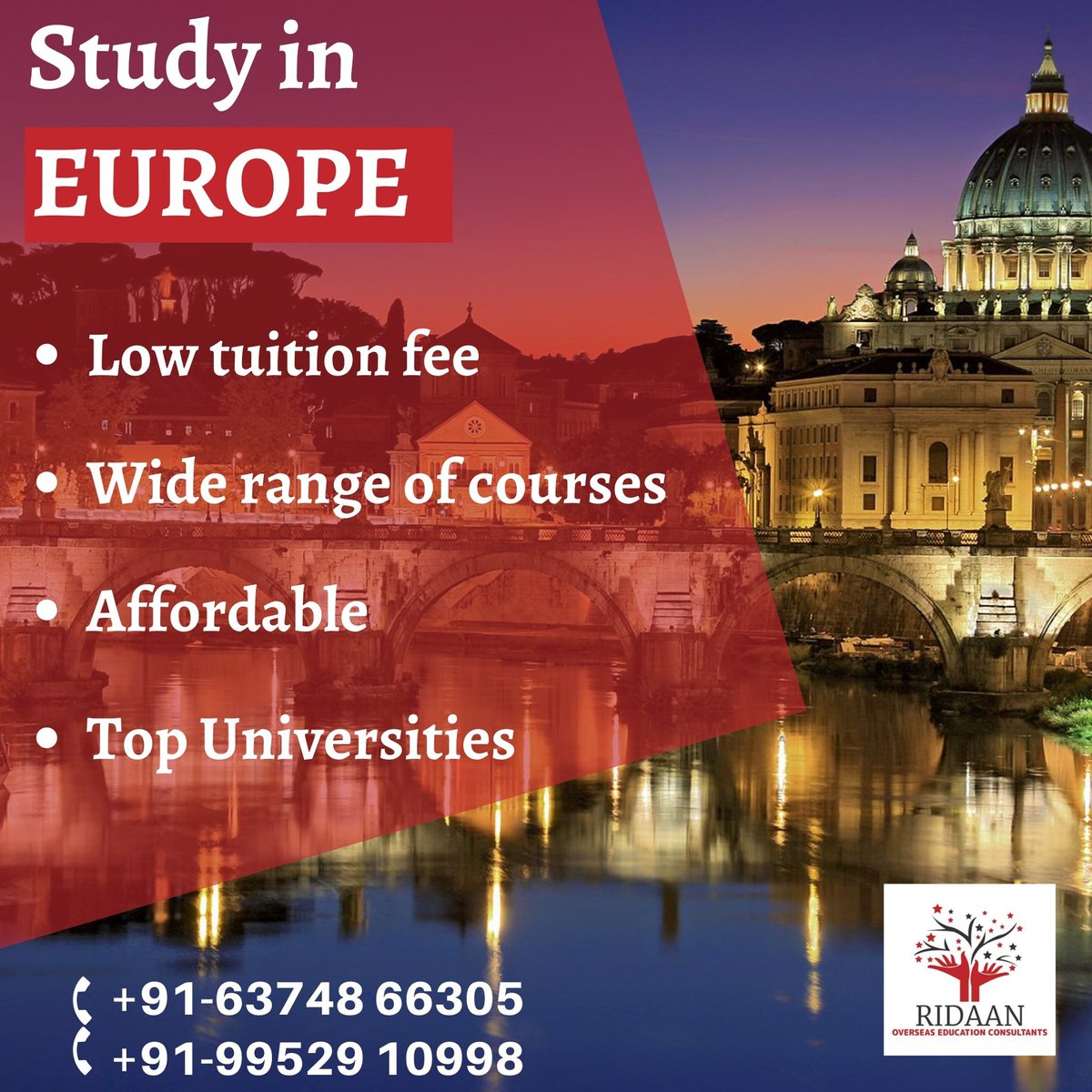 RidaanEducation's tweet photo. Study in Europe

Contact us for free counselling
📞 +91-6374866305
📞 +91-9952910998
https://t.co/3FPSheljOB

#studyabroad #studyoverseas #europeeducation #teamridaan #ridaan #teamridaan #abrodeducation #counselling  #admissioninabroad #franceeducation #europestudy https://t.co/aDKWjMewC1
