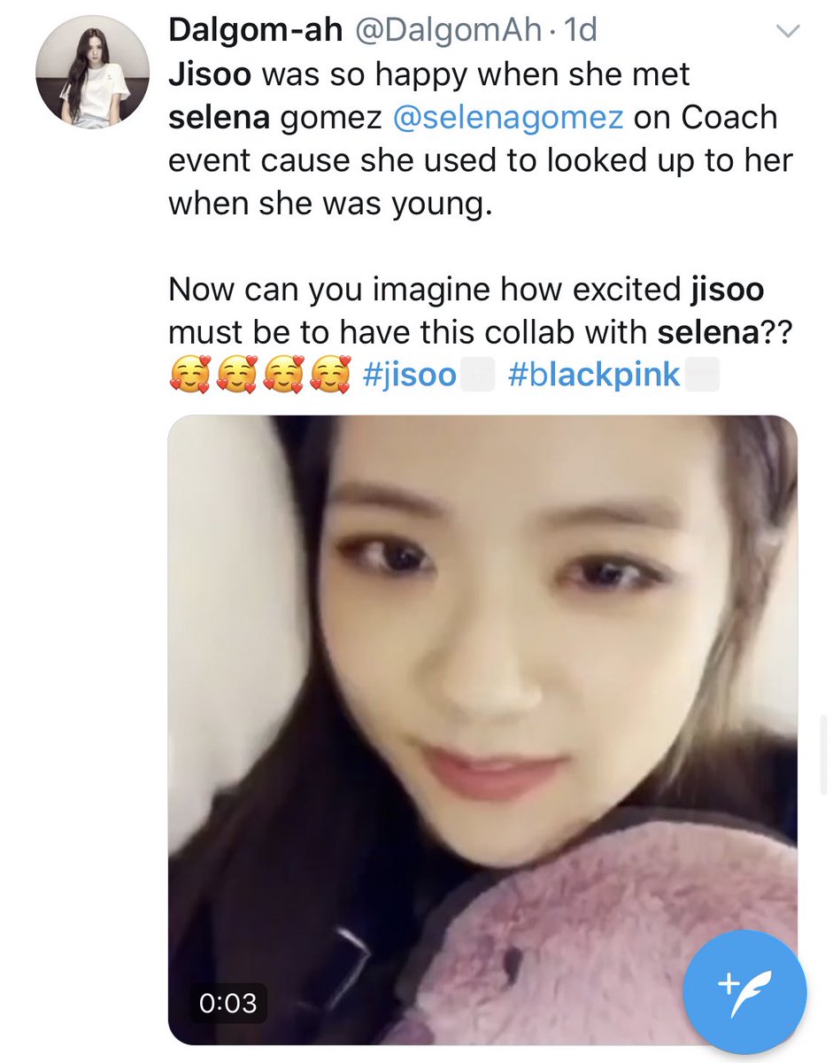 Jisoo had made a video of her experience with Selena following the meet and greet. Part of the video was translated below.