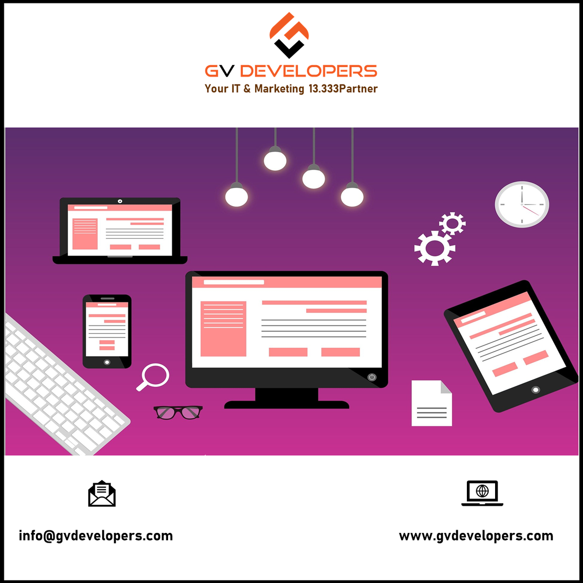GVDevelopers's tweet image. We provide complete #web_development over various platform such as #WordPress #Wix #Woocommerce and many others.

For Any #IT #services and #supports get in touch with us at:

Mail at: info@gvdevelopers.com
call at: 8146487705

or Visit: gvdevelopers.com