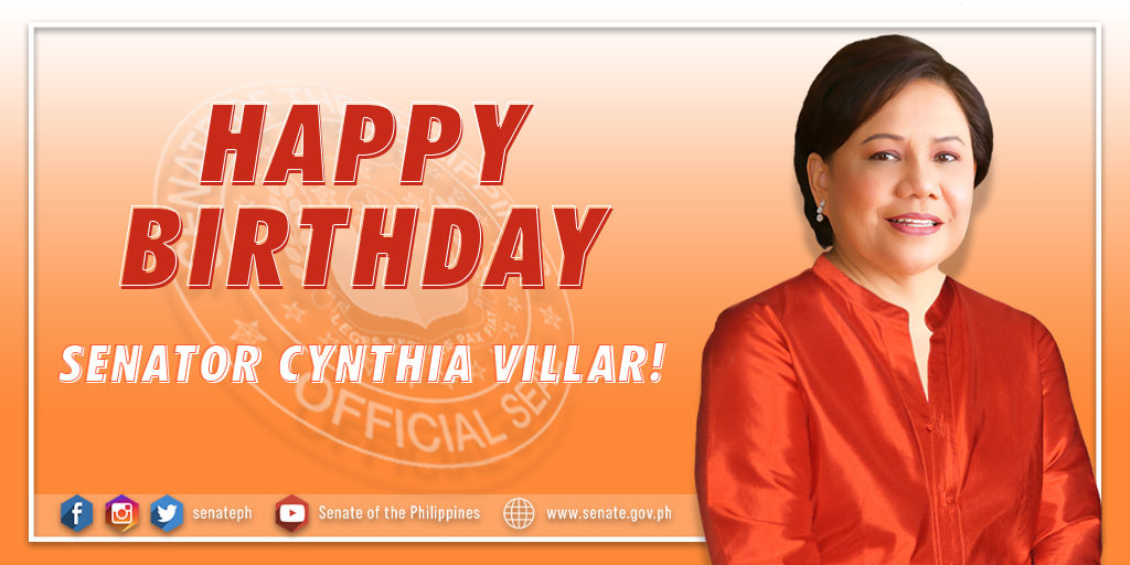 Happy Birthday, Senator Cynthia Villar!  