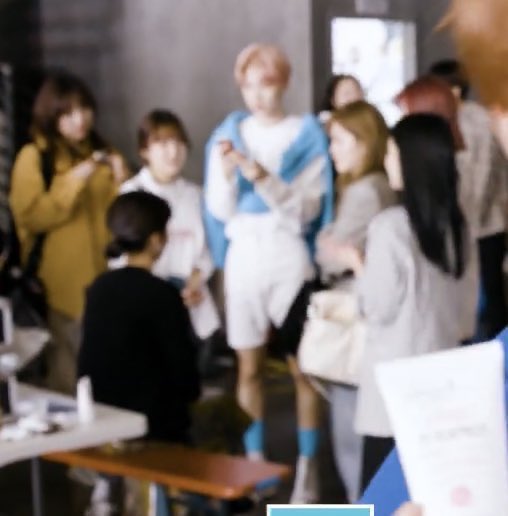 He already stood out bcs of his pink hair, and then his height-