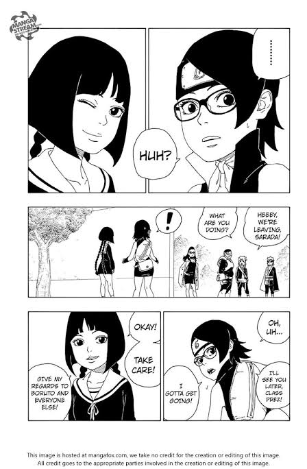 Then the "confession". If kodachi wants borusumi to be the endgame, he should made a better version with sumire's blush or other, unlike this one which seems like she teased sarada.
