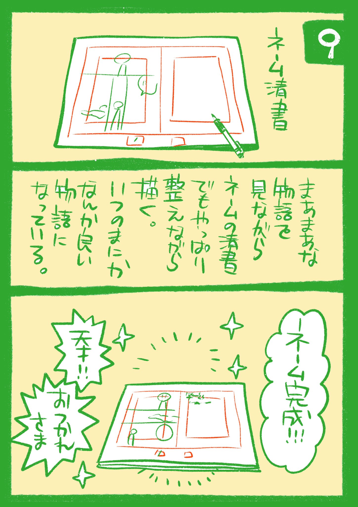 鈴木小波と神食の料理人2巻4 4 ここ数ヶ月毎週70ページもネームを描いているのでちょっとネームの描き方変わりました プロットや字コンテやってる場合じゃねえ ネーム地獄中 ネームの描き方 T Co Kdzh3jbdot Twitter