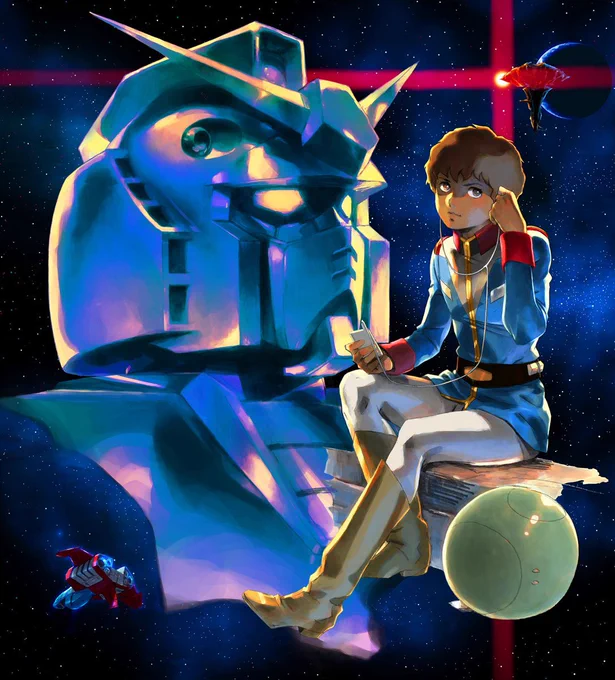 10年ぐらい前かな
1979年あたりの安彦さんのタッチを再現しようと思って描いたイラスト 