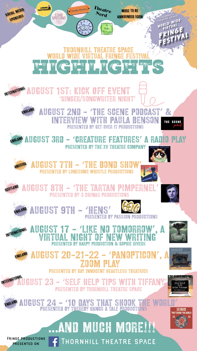 pubtheatres1's tweet photo. #TheatreNews

WORLD WIDE VIRTUAL FRINGE FESTIVAL RUNS AUGUST 2020

With Fringe festivals around the world cancelling, and companies adjusting to digital content, this festival features experienced companies who are now working digitally. 

https://t.co/cvaRedEOLR https://t.co/jbiujeleyw