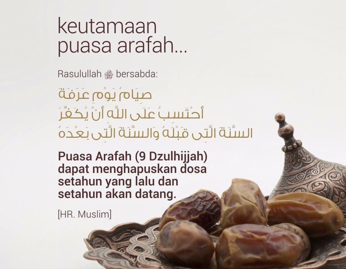 DrAnwarFazal's tweet photo. Esok Hari Arafah, kawan.

Setahun dosa lampau &amp; setahun dosa akan datang akan ditebus dengan puasa pada harinya.

Sebarkan berita gembira ini kepada semua.

Selamat berpuasa! https://t.co/IFHsb5F9P2