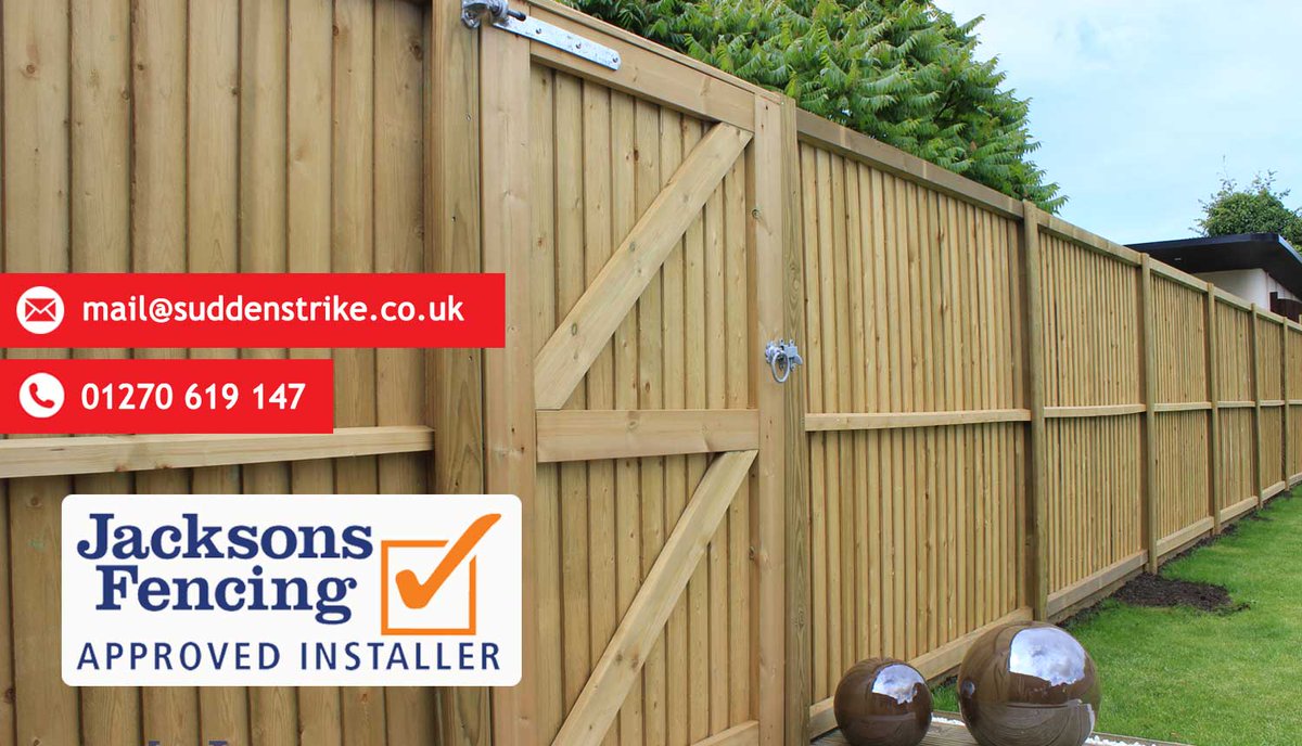 We are now a <a href="/Jacksonsfencing/">Jacksons Fencing</a> approved installer! 😁

suddenstrikefencing.co.uk/jacksons-fenci…