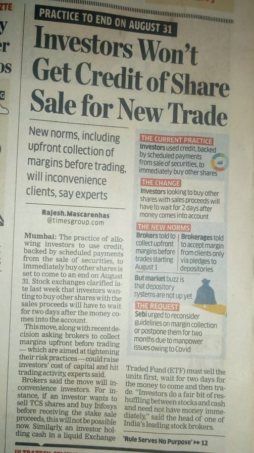 AyushDTU's tweet photo. @nsitharaman @nsitharamanoffc Ma'am please ask SEBI to rollback (not defer) these new Margin Regulations. Would be detrimental to Volumes, Tax Collection, Investor Returns &amp; Participation in market 
@AnilSinghvi_ Sir, please highlight on your show https://t.co/8zVobGK32S