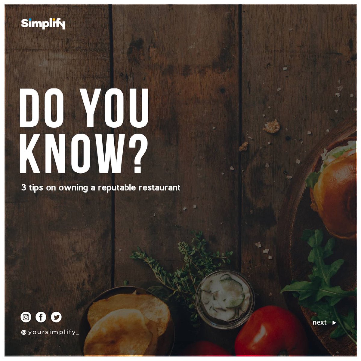 yoursimplify_'s tweet photo. 3 Tips for Running a Reputable Restaurant
From @yoursimplify_

#erp #inventorymanagement #invoicing #receipting #retailpossystem #retailsolution #businesssolution #BusinessOwners #businesstoday #businessintelligenceandanalytics https://t.co/Bcb3q5UO0J