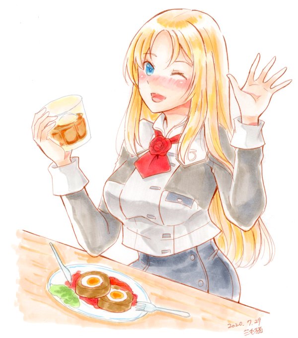 「よし、乾杯だ!」

イベント完走を祝して、今夜はネルソンさんと祝杯!

#艦これ版深夜の真剣お絵描き60分一本勝負
#艦これ版真剣お絵描き60分一本勝負_20200729
#艦これ #ネルソン #コピック 