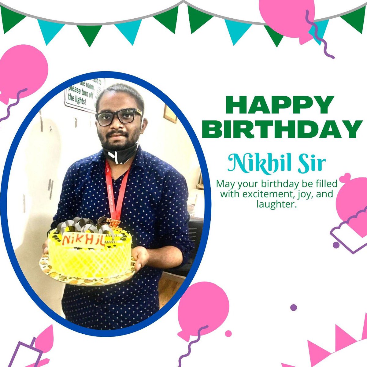 TechSoftwares's tweet image. Happy Birthday, Nikhil Sir!
Wishing you another wonderful year of happiness and joy. Happy birthday!
#birthdayboy #employeebirthday #awesomeemployee #birthdaycake #webagency #digitalmarketingagency #happybirthdaytoyou #stayblessed #workfromhome #workingfromhome