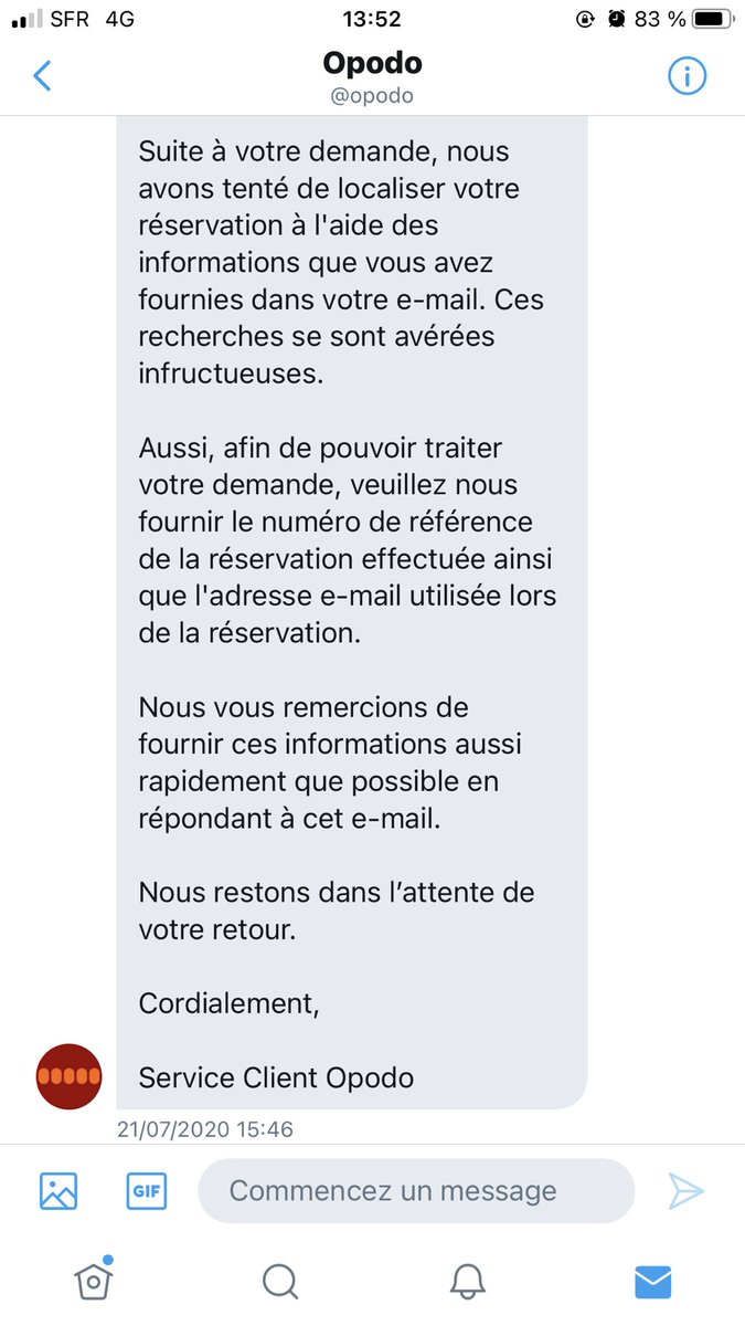 MarreauMathias's tweet photo. Dites-moi @opodo vous rigolez bien j’espère entre collègues ? Car vous avez bien mes infos et hop le lendemain plus rien. Donc je redonne et je reçois un nouveau message me demandant mes infos ! Depuis fin février j’attend mon remboursement !!! 😡😡😡 https://t.co/Frz0yAmfi0