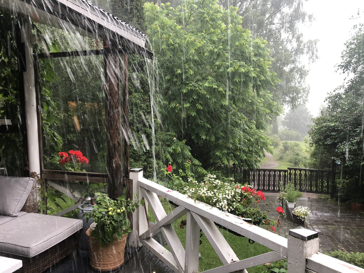 NevgiAnne's tweet photo. Back at my countryhome. What a rain! #rain #summer2020 #distanceworking #thunderstorm https://t.co/CI3tAfF9dU